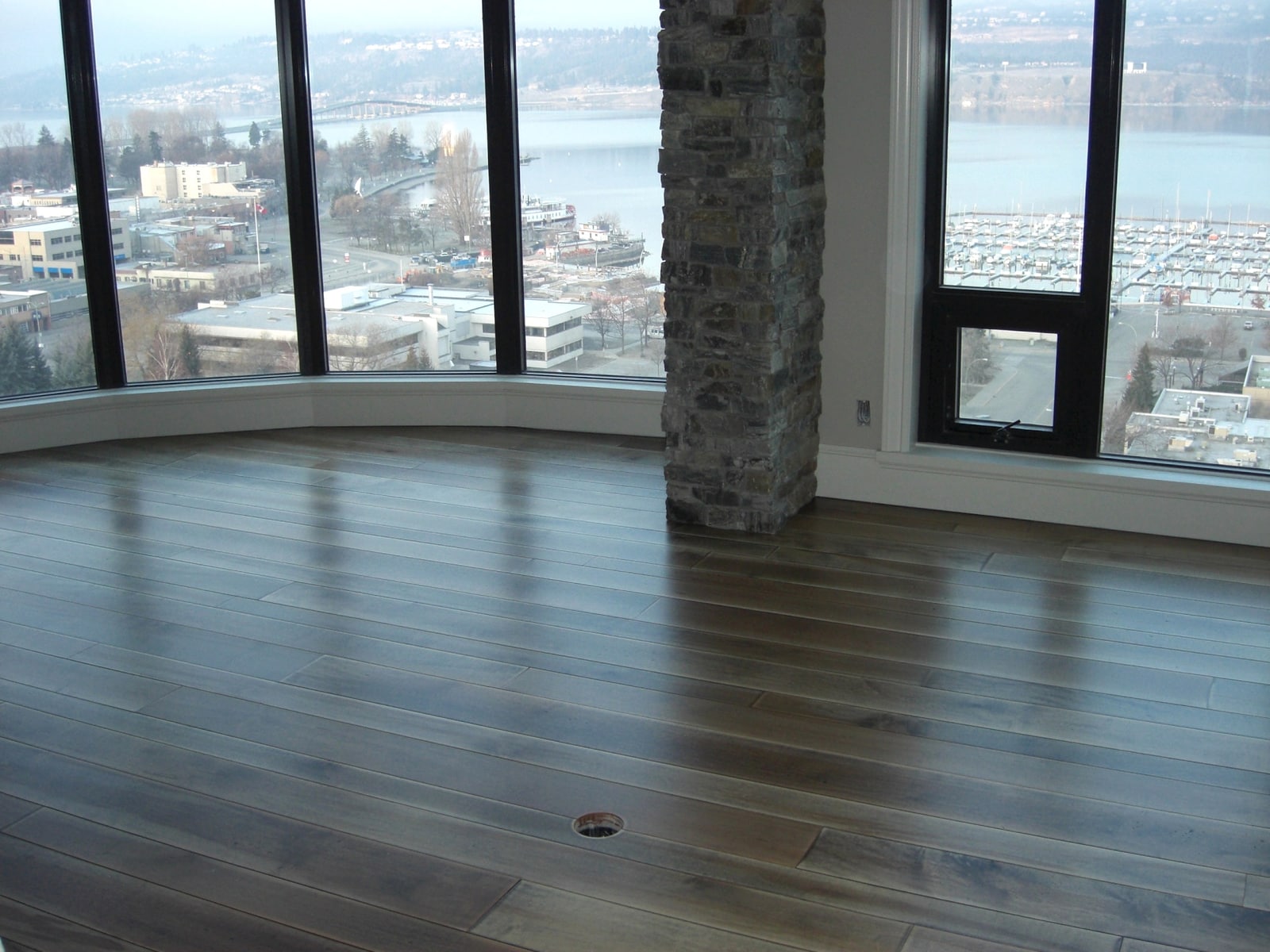 Hardwood floor and staircase completed by European Craft in Kelowna, BC